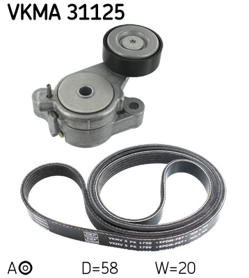 Kit de courroies d'accessoires SKF VKMA 31125